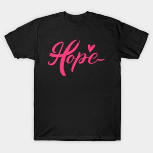 Hope Breast Cancer Awareness Ribbon T-Shirt